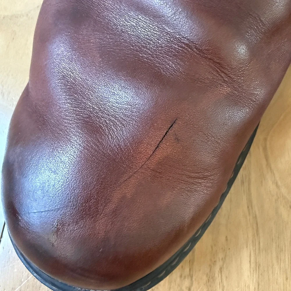 SAS Ambassador Oxford Men 11.5 Brown Leather Shoes Vibram Sole READ No Insoles